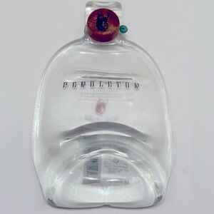 Pendleton Whisky Let um Buck Melted Glass Spoon Rest Bar Art